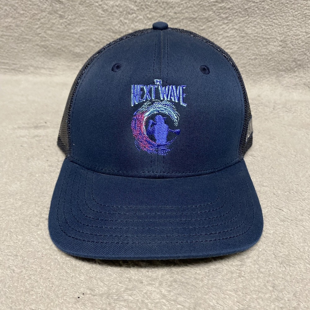 Linksoul Golf‎ Hat Navy Blue Trucker Mesh Snap Back The Next Wave NEW